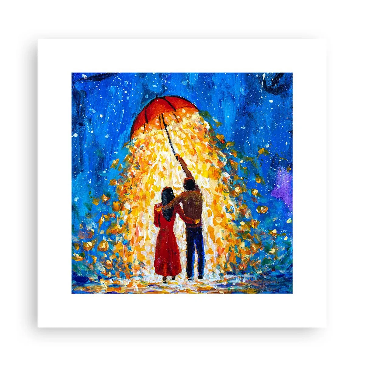 Poster - De magie van een regenachtige avond? - 30x30 cm