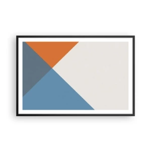 Poster in een zwarte lijst - In een hoekje… - 91x61 cm