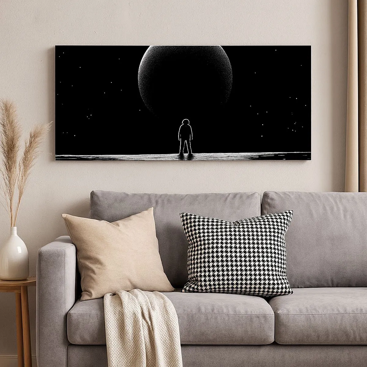 Schilderen op canvas - Oog in oog - 100x40 cm