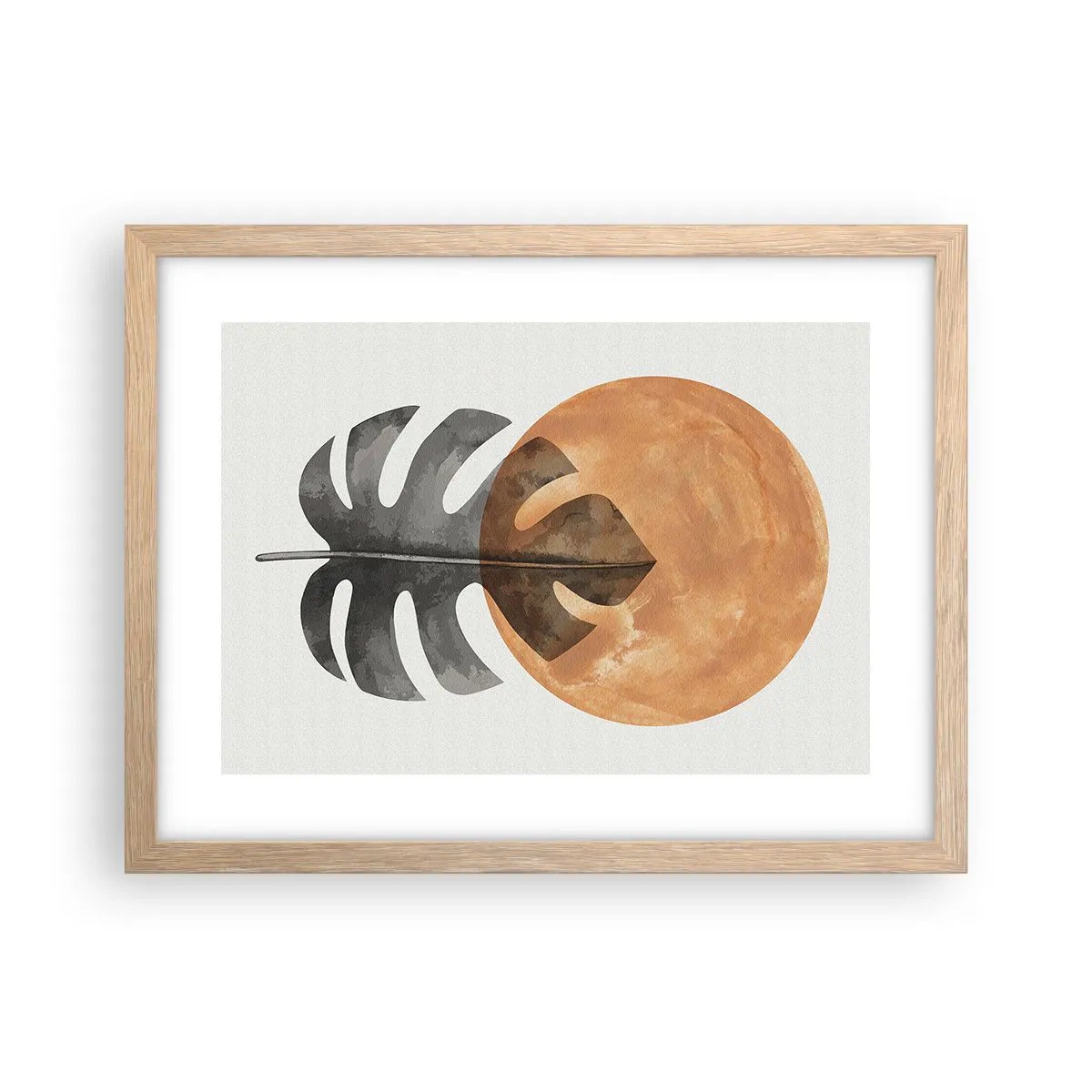 Een poster in een licht eiken lijst - Altijd de zon - 40x30 cm