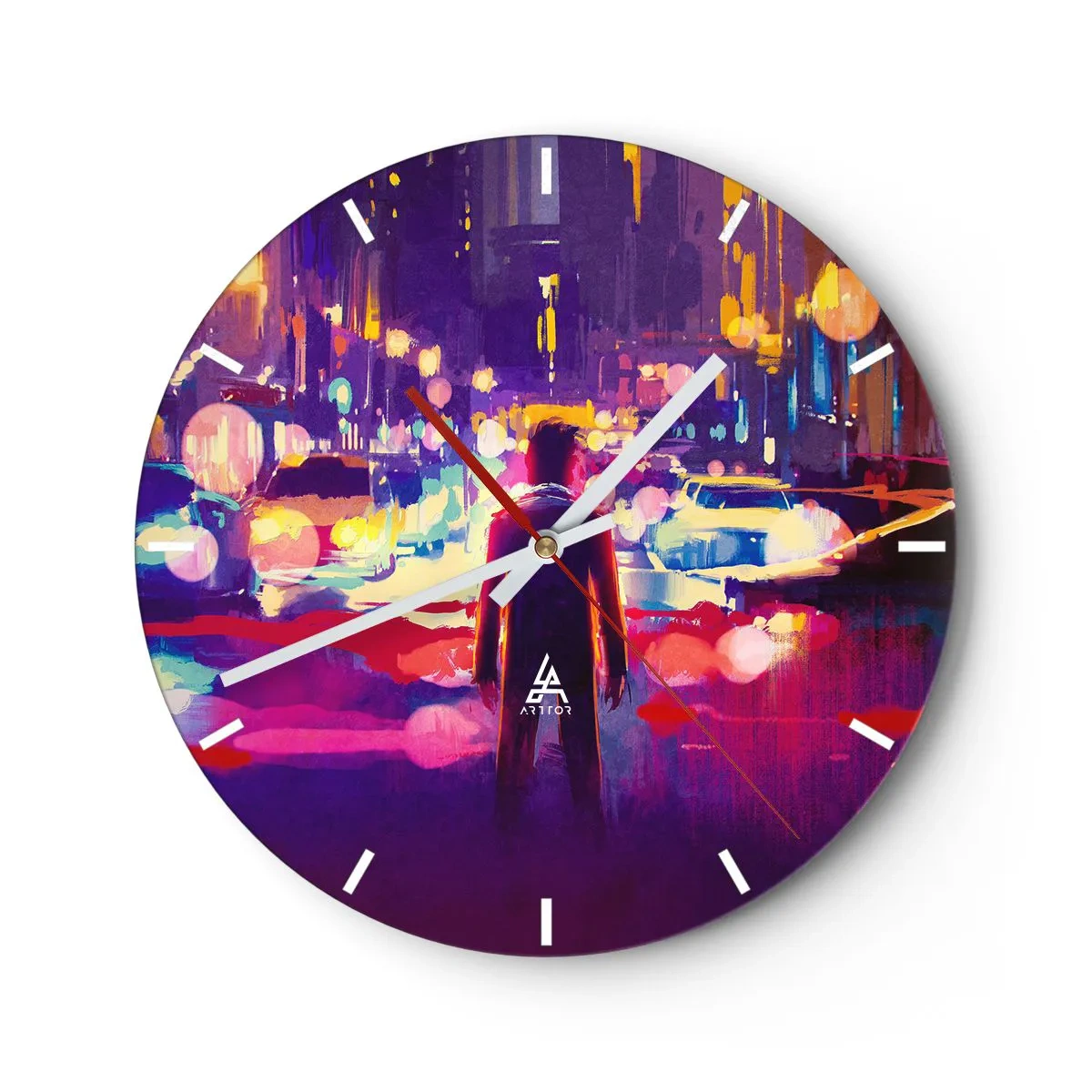 Wandklok - Klok - Ondergedompeld in het licht - 40x40 cm