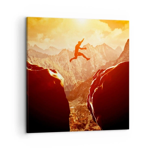 Schilderen op canvas - Grenzen overschrijden - 50x50 cm