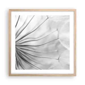 Een poster in een licht eiken lijst - Paardebloemen, vliegers - 50x50 cm