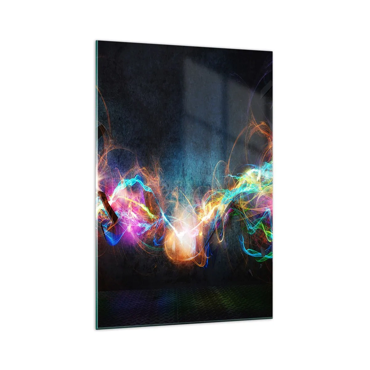 Schilderen op glas - Met vreugde tegen het donker - 70x100 cm