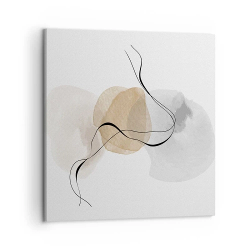 Schilderen op canvas - Lucht kralen - 50x50 cm
