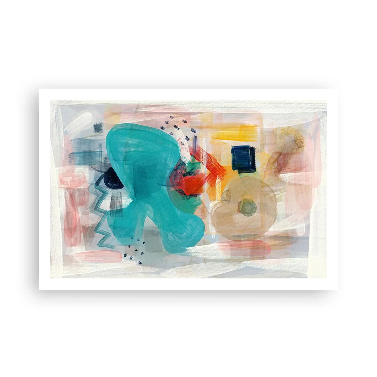 Poster - Kleurrijk spel - 91x61 cm