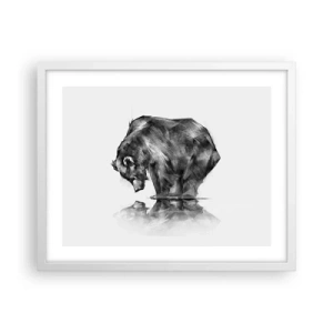 Poster in een witte lijst - Leuk om een geliefde persoon te zien - 50x40 cm