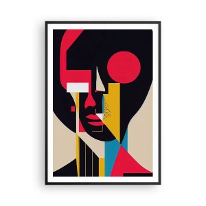 Poster in een zwarte lijst - Haar innerlijke wereld - 70x100 cm