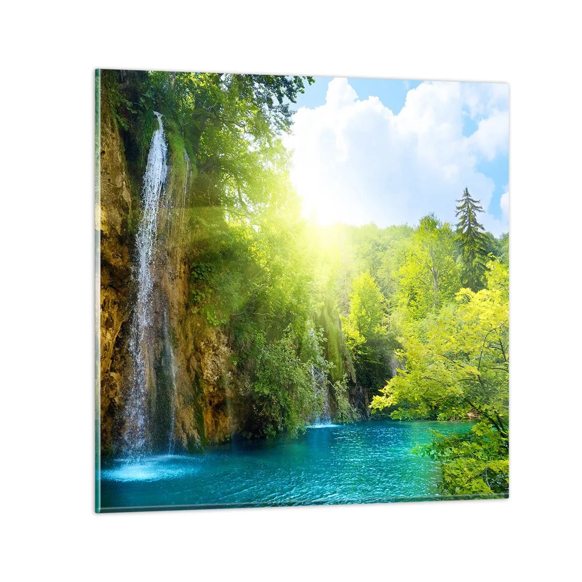 Schilderen op glas - Het moet Eden zijn - 70x70 cm