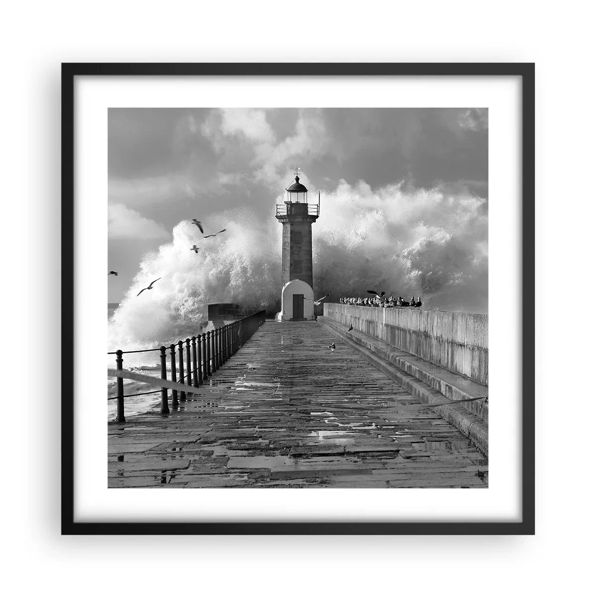 Poster in een zwarte lijst - Onbevreesd - 50x50 cm