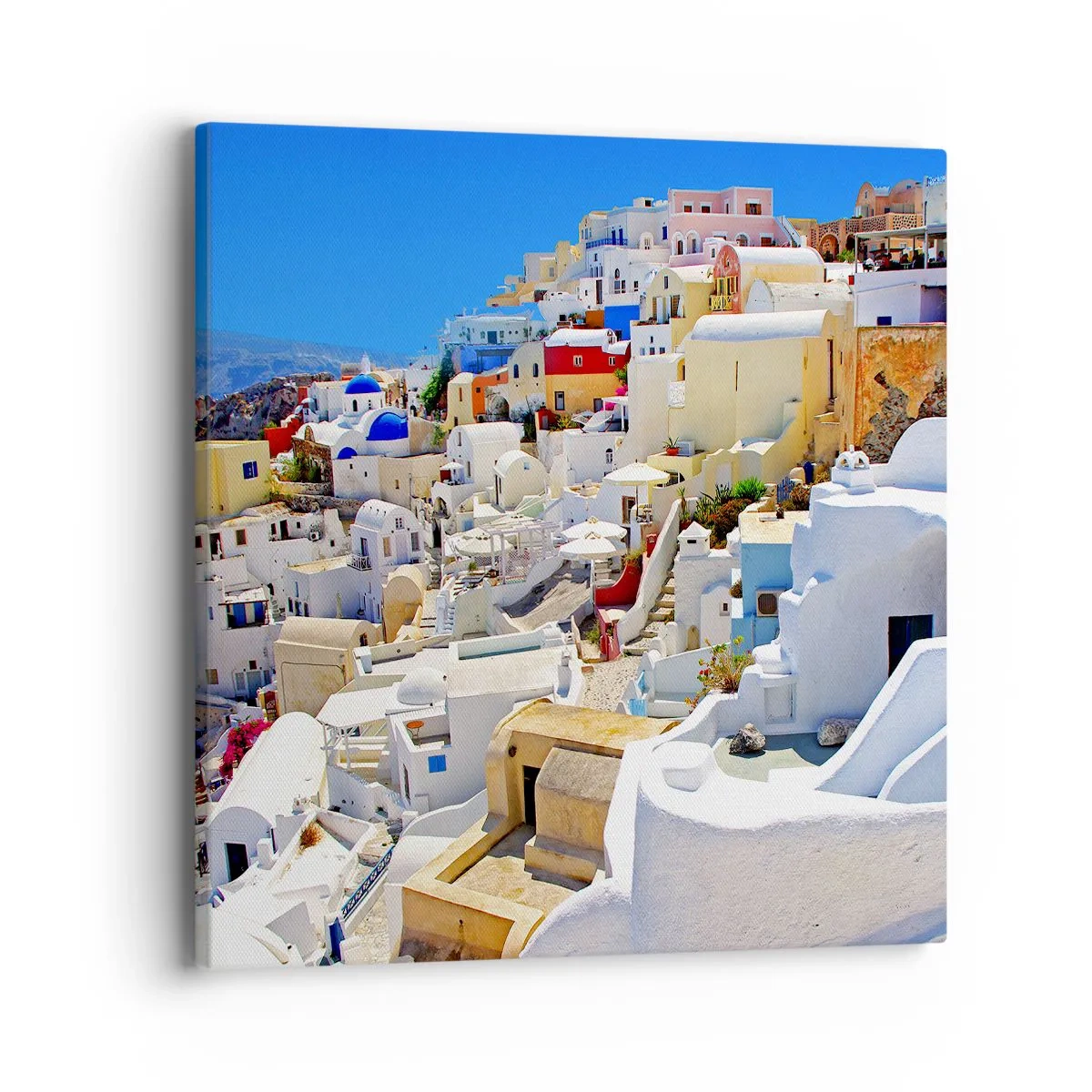 Schilderen op canvas - De droom van een Griekse zomer - 40x40 cm