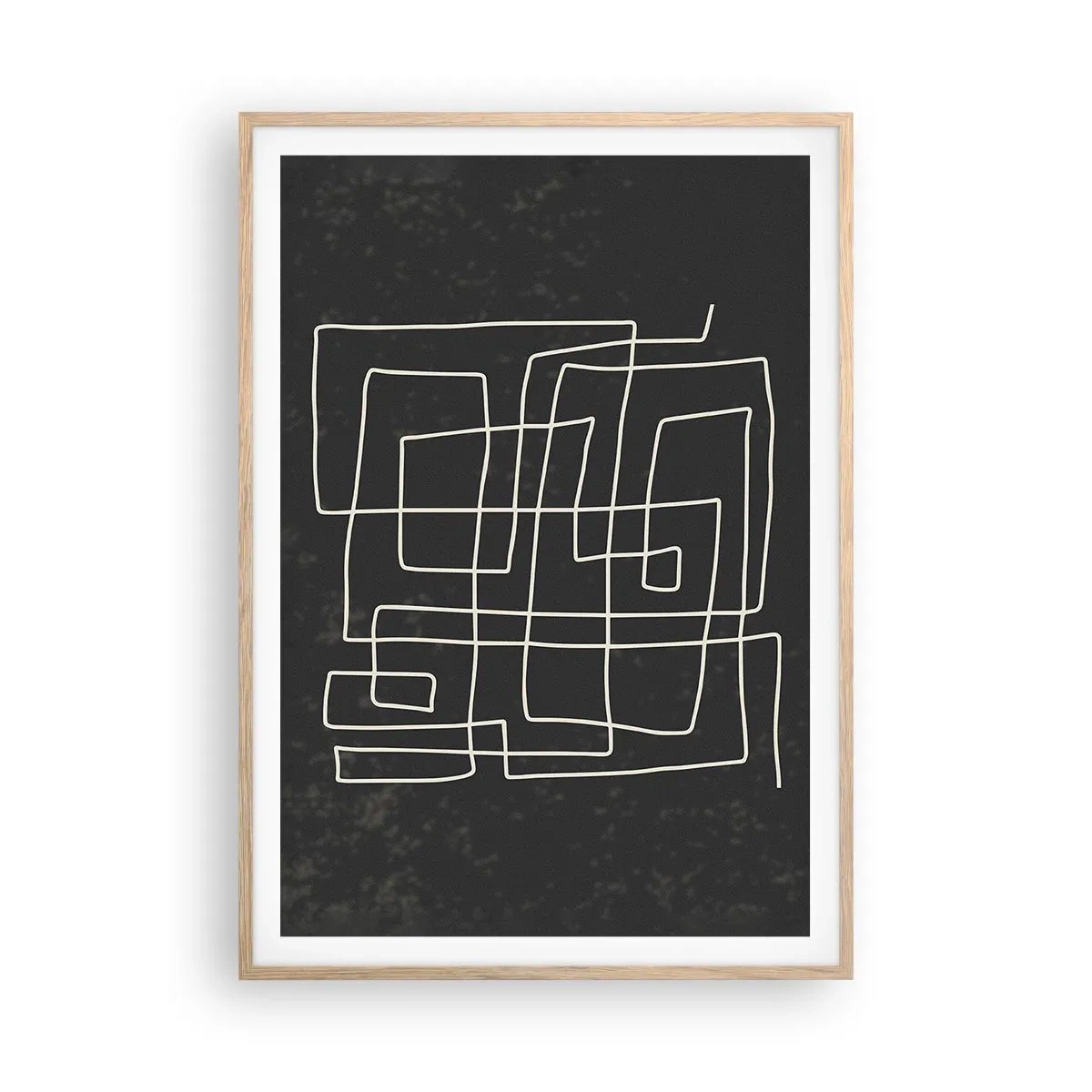 Een poster in een licht eiken lijst - Niet zo eenvoudig - 70x100 cm