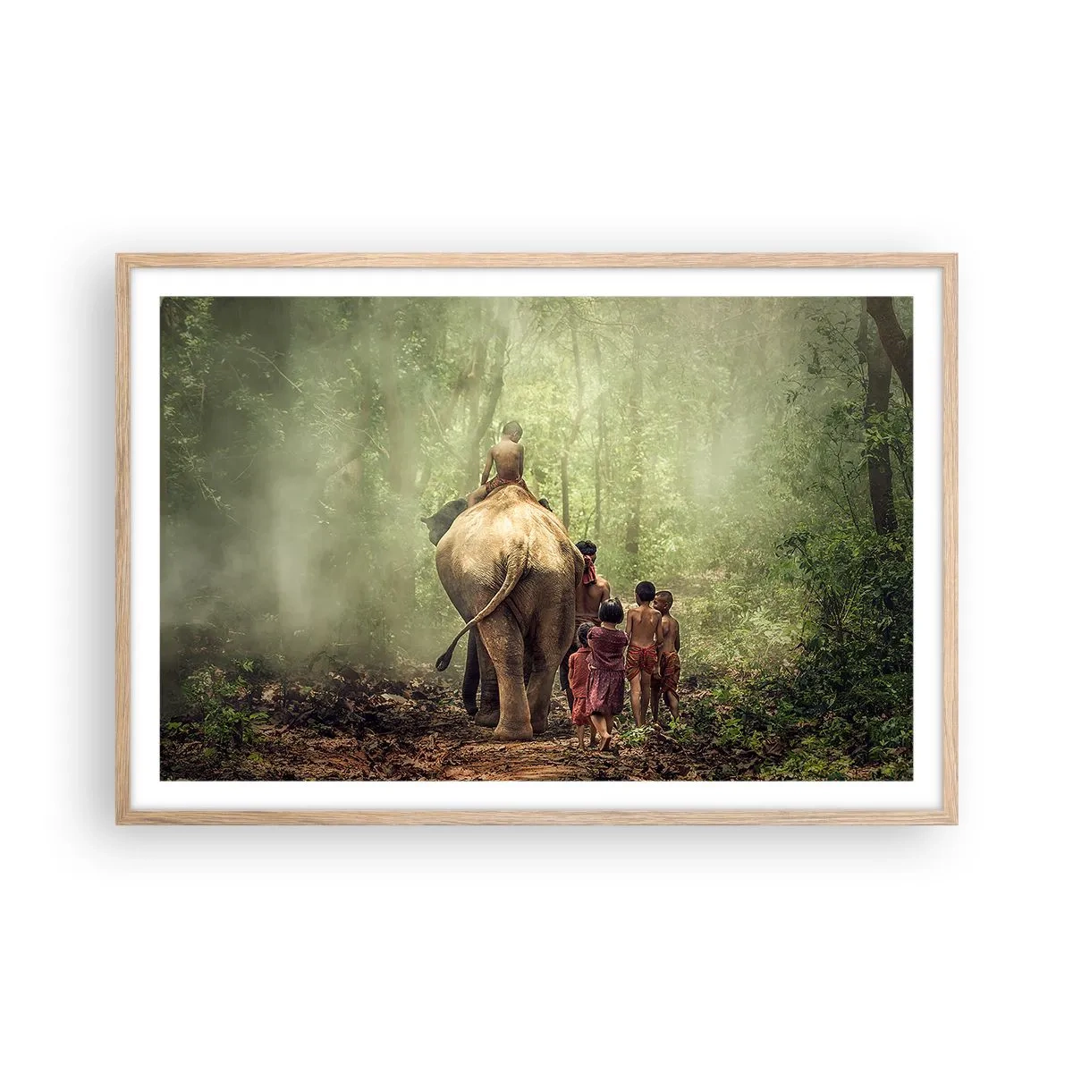 Een poster in een licht eiken lijst - Nieuw Jungle Boek - 91x61 cm