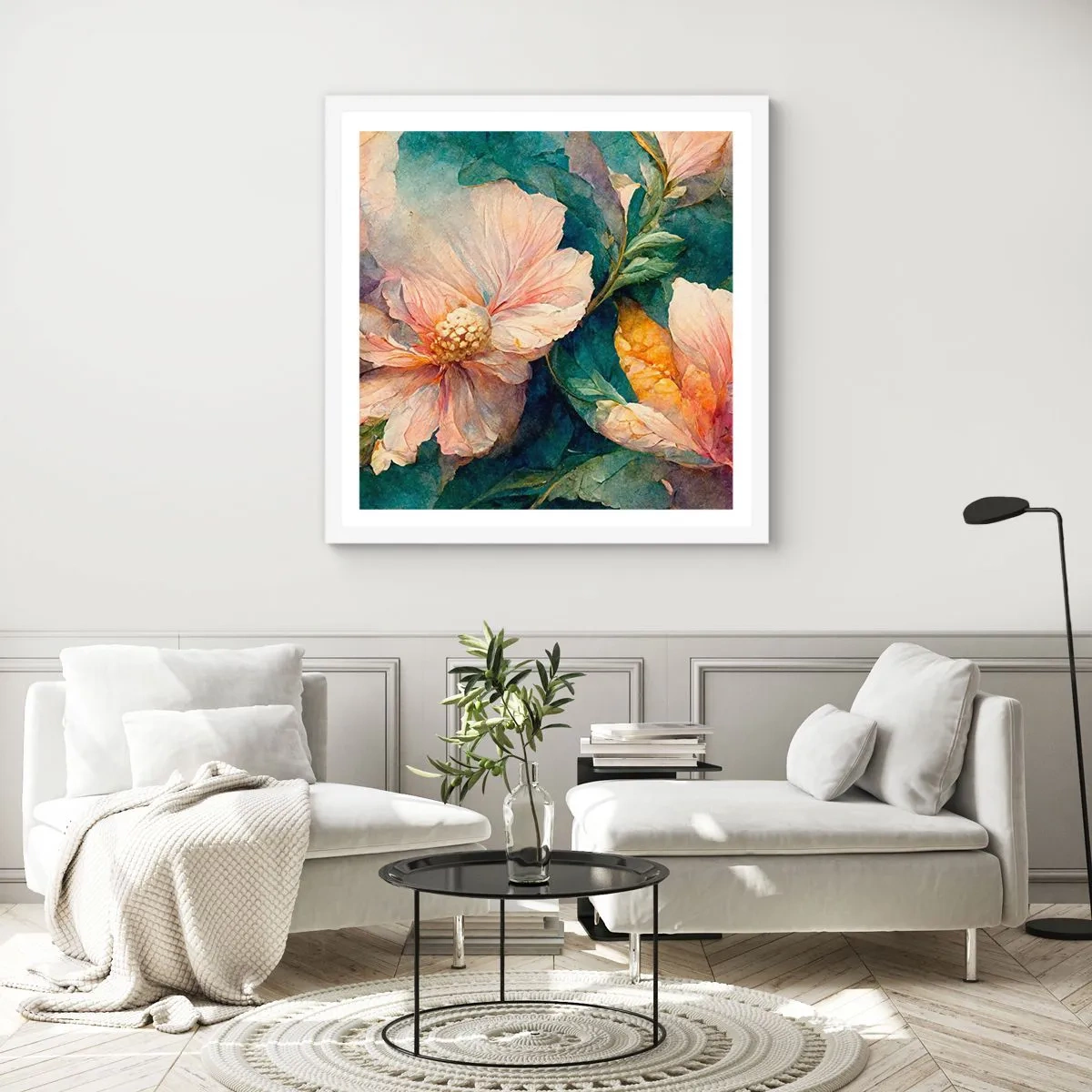 Poster in een witte lijst - Gewoon subtiliteit - 60x60 cm
