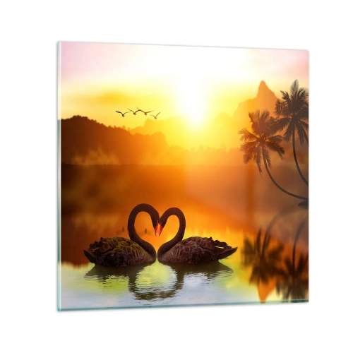 Schilderen op glas - Alles gaat samen - 70x70 cm