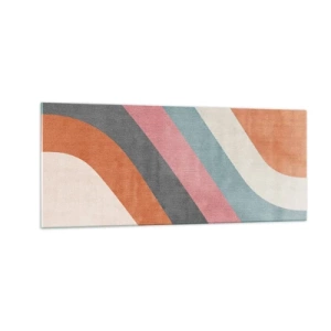 Schilderen op glas - Diagonale compositie – beweging - 100x40 cm
