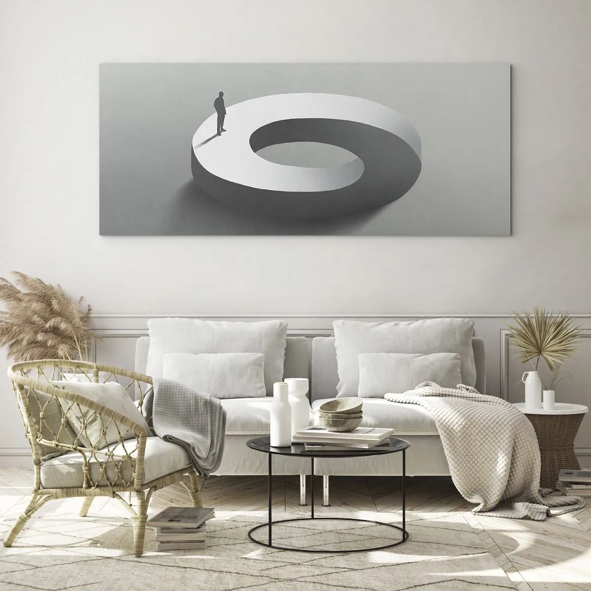 Schilderen op glas - En wees hier slim - 100x40 cm