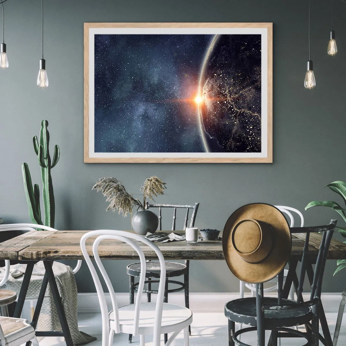 Een poster in een licht eiken lijst - In een nieuw perspectief - 50x40 cm