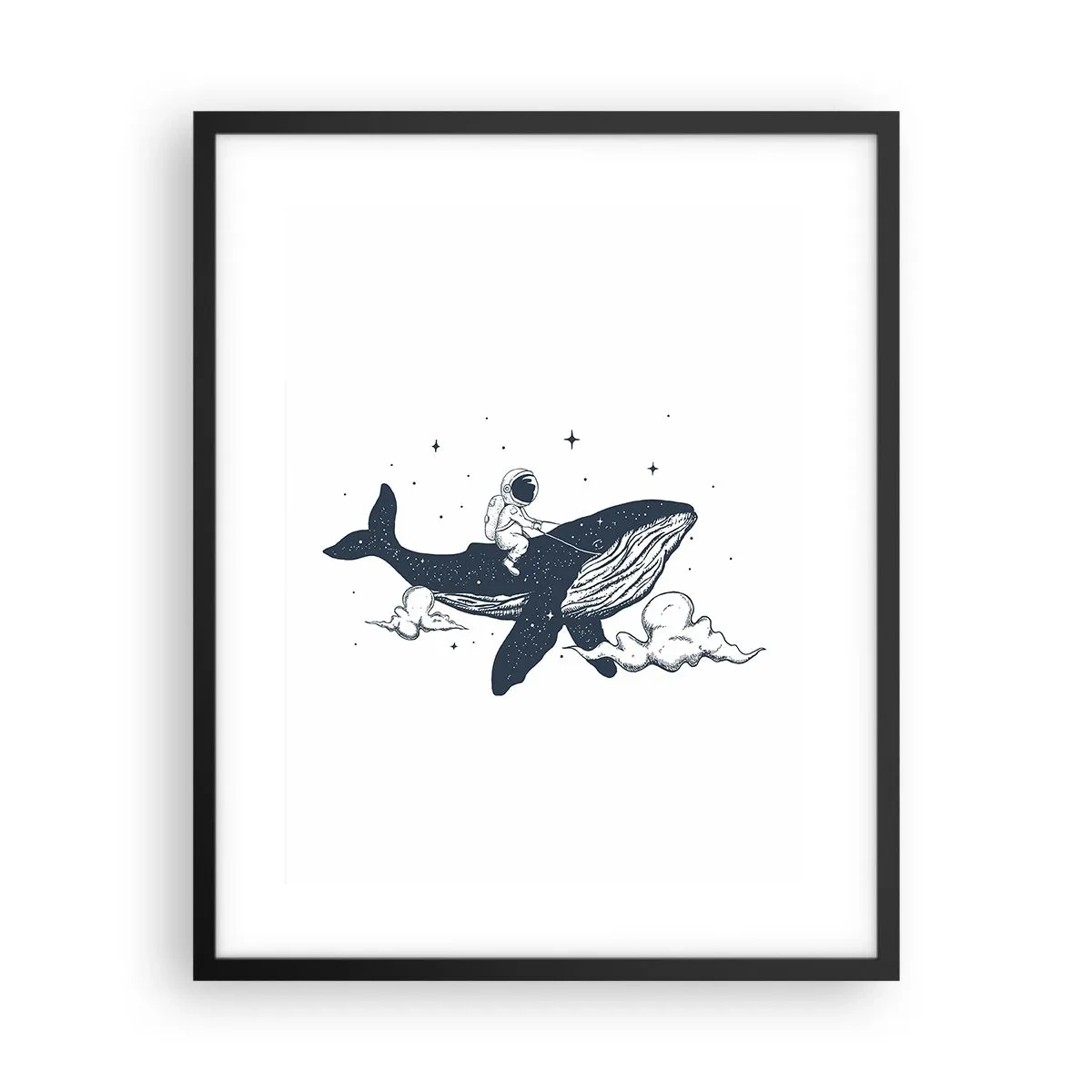 Poster in een zwarte lijst - Ruimte avontuur - 40x50 cm