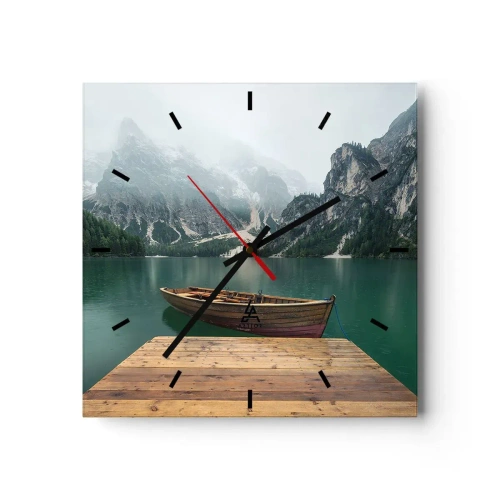 Wandklok - Klok - "En de trotse rotsen van het voorhoofd" - 30x30 cm