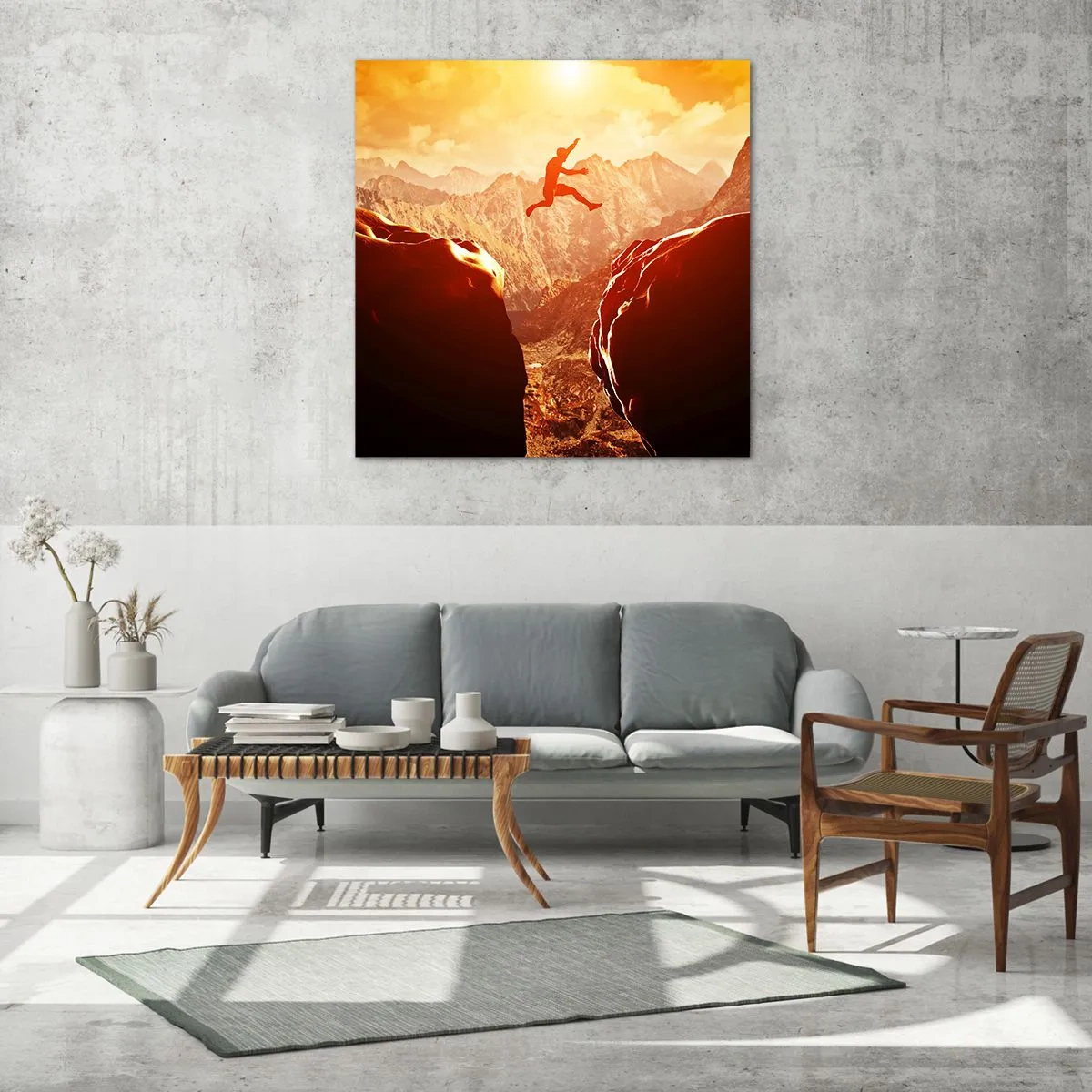 Schilderen op glas - Grenzen overschrijden - 50x50 cm