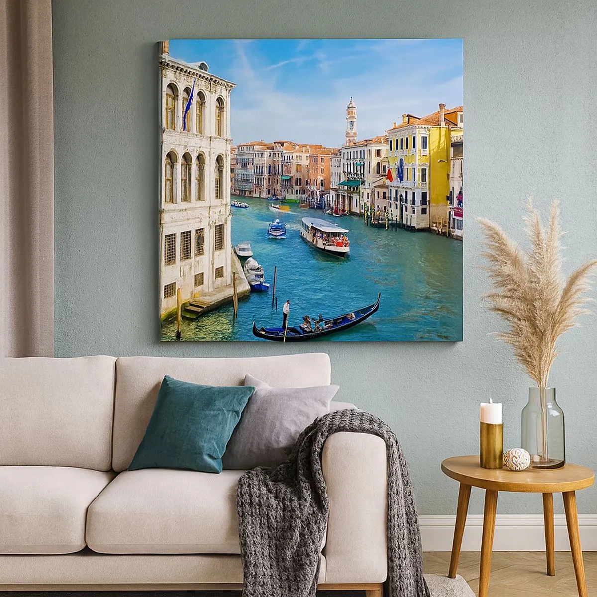 Schilderen op canvas - Het enige verkeer ter wereld - 30x30 cm