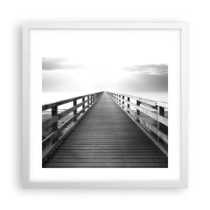 Poster in een witte lijst - In de verte ... - 40x40 cm