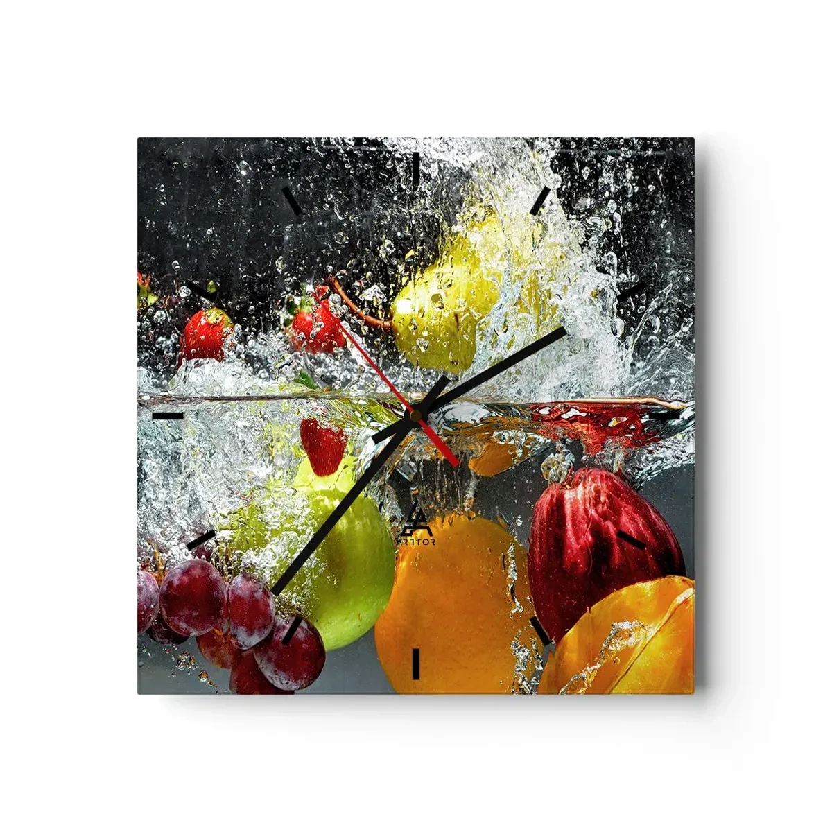 Wandklok - Klok - Fruit verfrissing - 30x30 cm