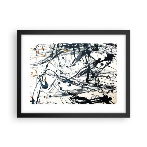 Poster in een zwarte lijst - Expressionistische abstractie - 40x30 cm