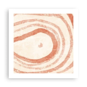 Poster - Koraalcirkels – compositie - 50x50 cm