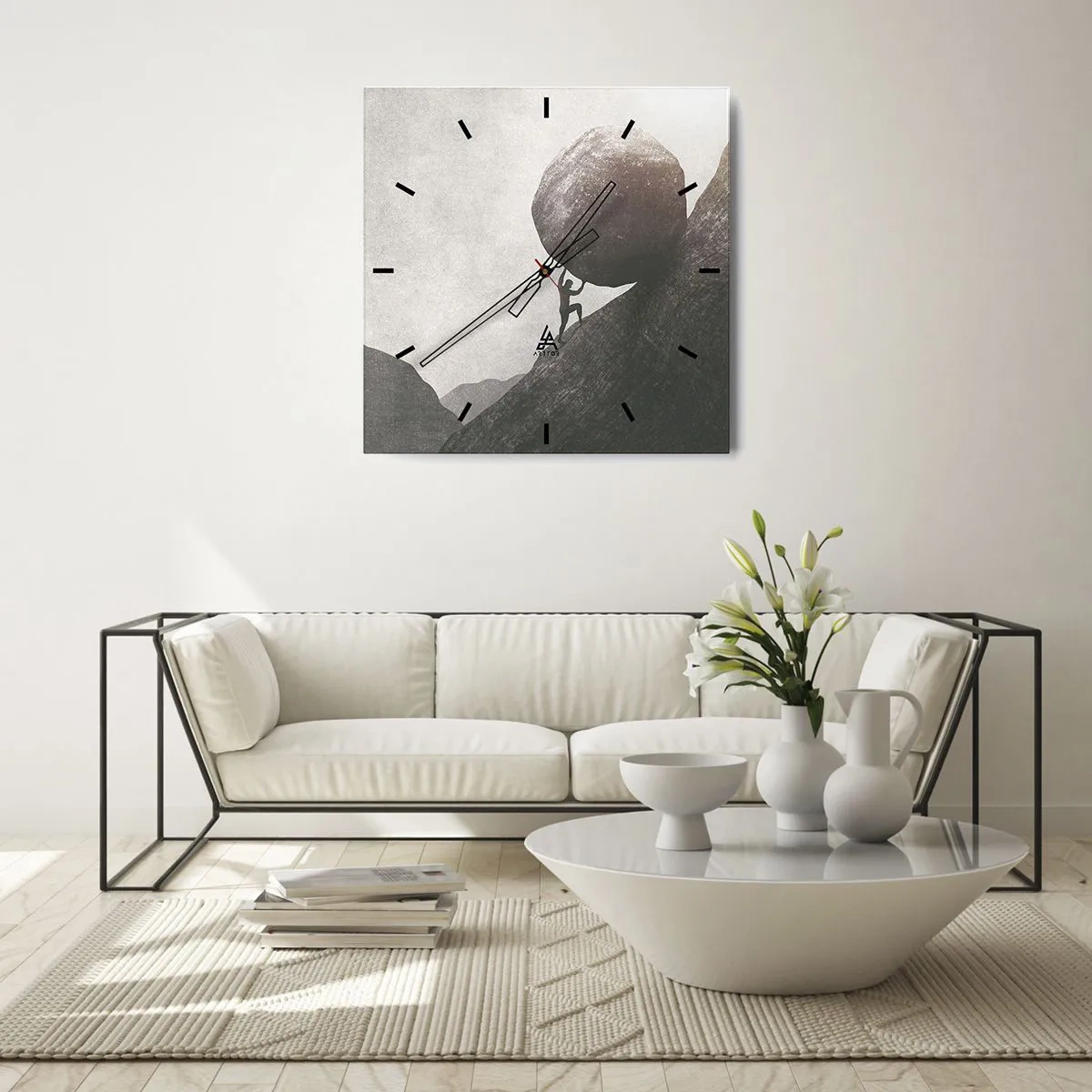 Wandklok - Klok - Ik geloof tegen alle hoop in - 40x40 cm