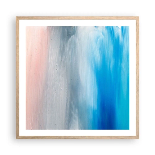 Een poster in een licht eiken lijst - Elementen: lucht - 60x60 cm