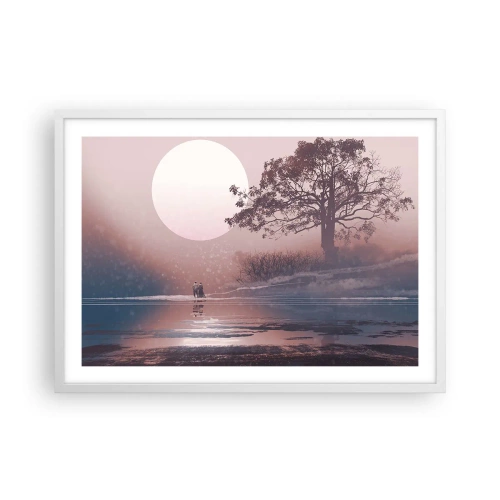 Poster in een witte lijst - nacht wonderen - 70x50 cm