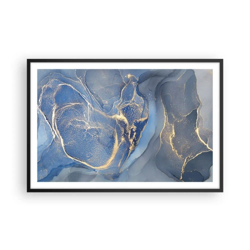 Poster in een zwarte lijst - Goudstof - 91x61 cm