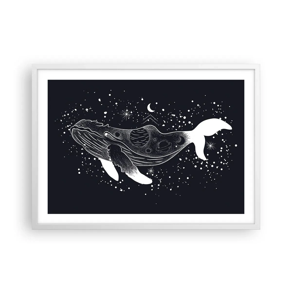 Poster in een witte lijst - In de oceaan van het universum - 70x50 cm