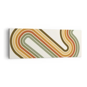 Schilderen op canvas - Zigzag naar het doel - 140x50 cm