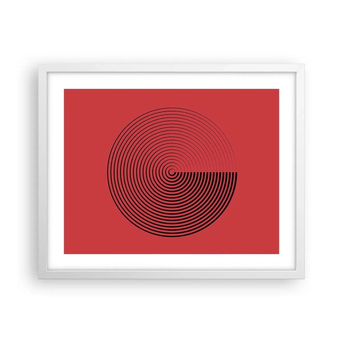 Poster in een witte lijst - Circulaire beweging - 50x40 cm