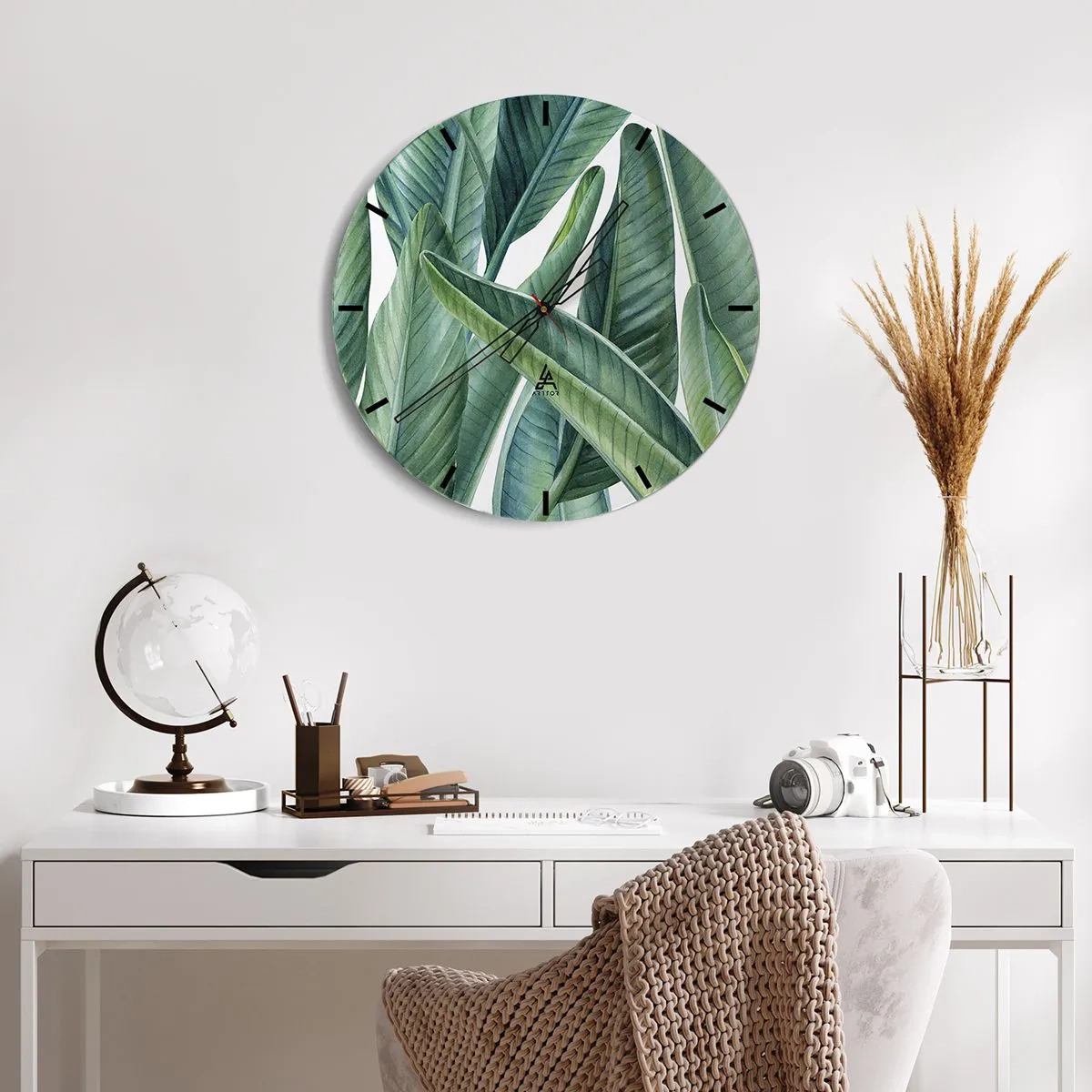 Wandklok - Klok - Groen zelf - 40x40 cm