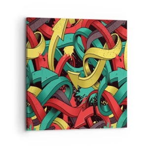 Schilderen op canvas - Welke weg naar het doel? - 70x70 cm