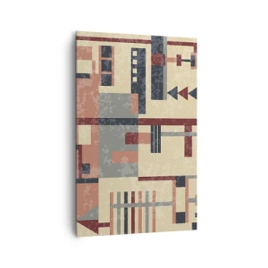 Schilderen op canvas - Een combinatie van verticalen en horizontalen - 80x120 cm