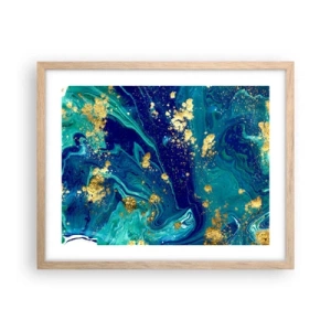 Een poster in een licht eiken lijst - De bloemblaadjes van de zon - 50x40 cm