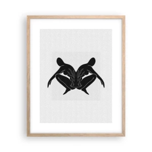 Een poster in een licht eiken lijst - Een gemeenschappelijke ziel - 40x50 cm