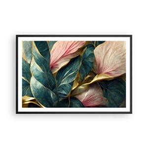 Poster in een zwarte lijst - Natuurlijke elegantie en stijl - 91x61 cm