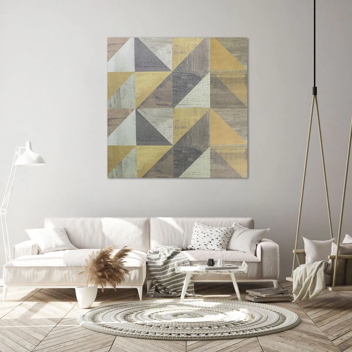 Schilderen op canvas - Op de hoek van de driehoek - 60x60 cm