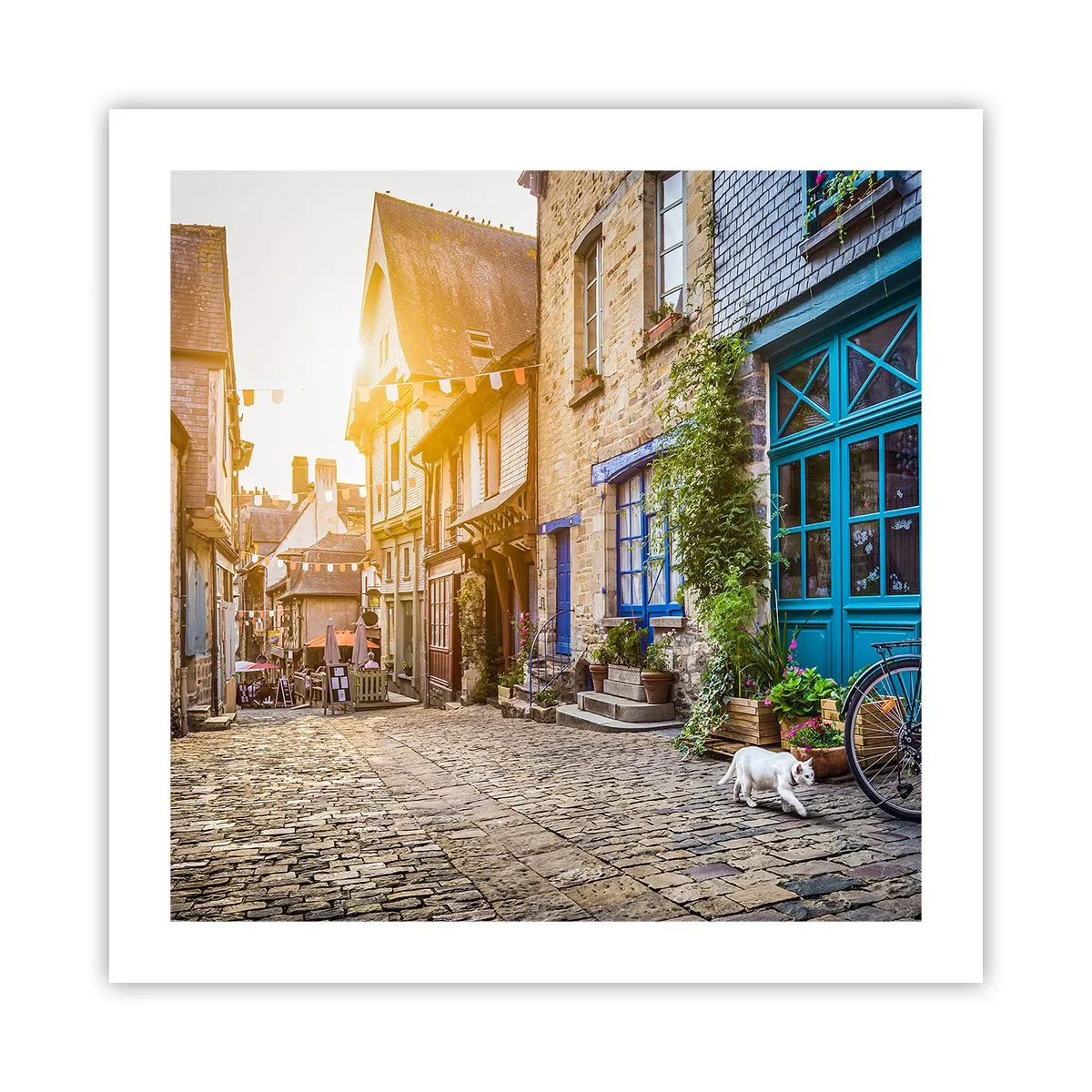 Poster - De witte geest van het stadje - 50x50 cm