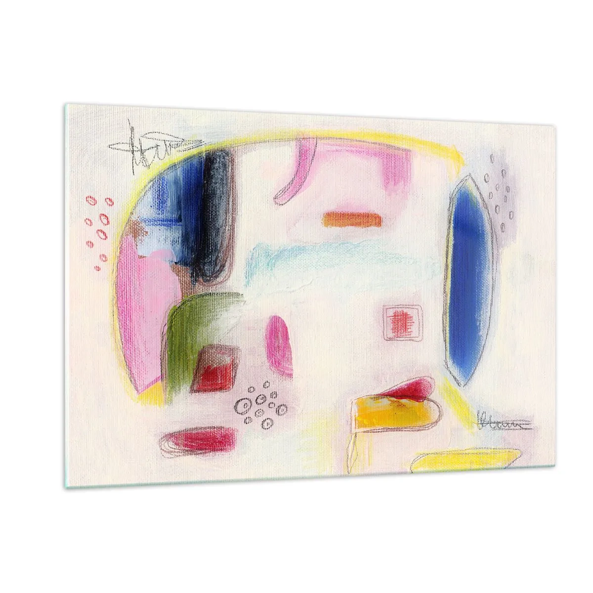 Schilderen op glas - Meer bol dan hol of plat - 120x80 cm