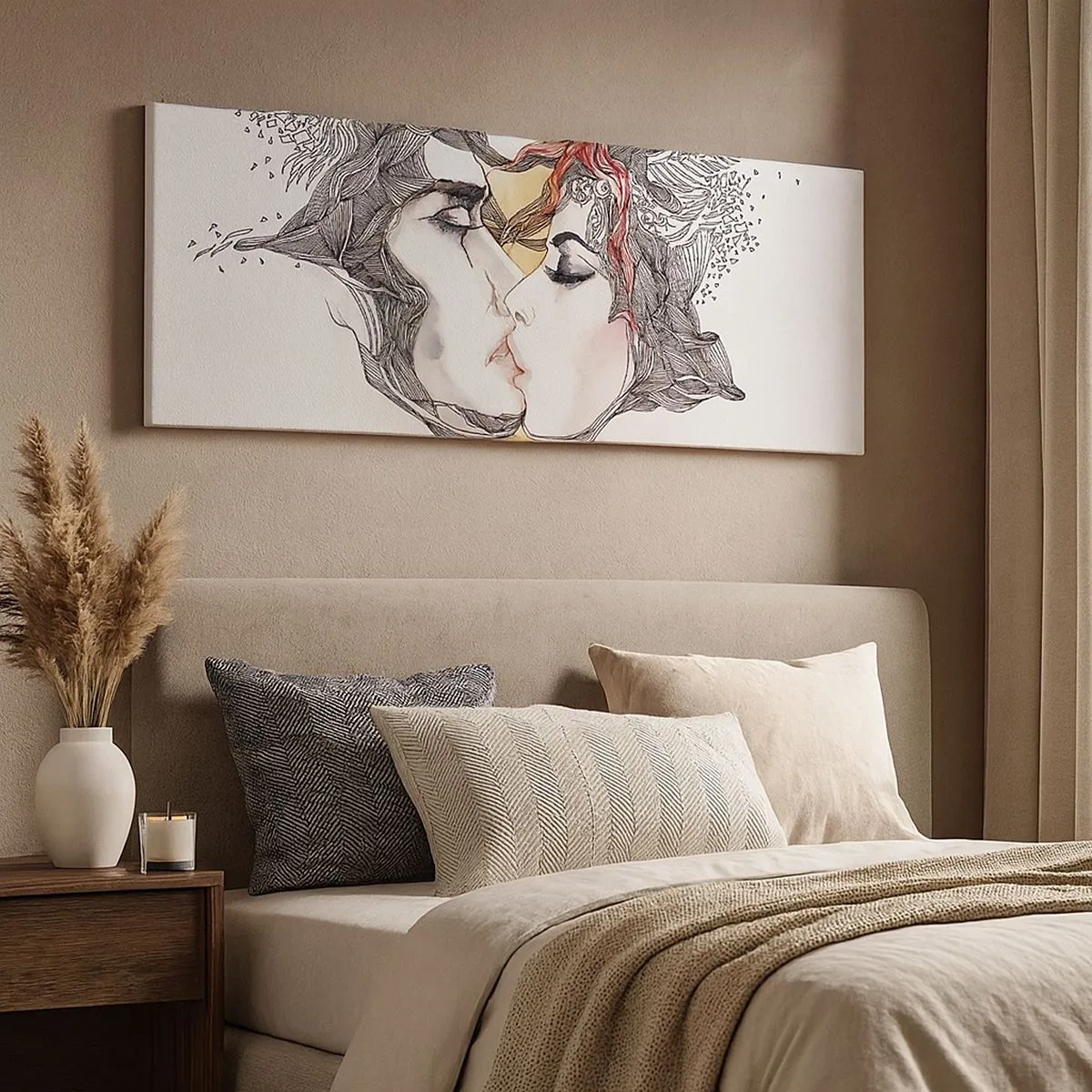 Schilderen op canvas - De wereld bestaat niet - 100x40 cm