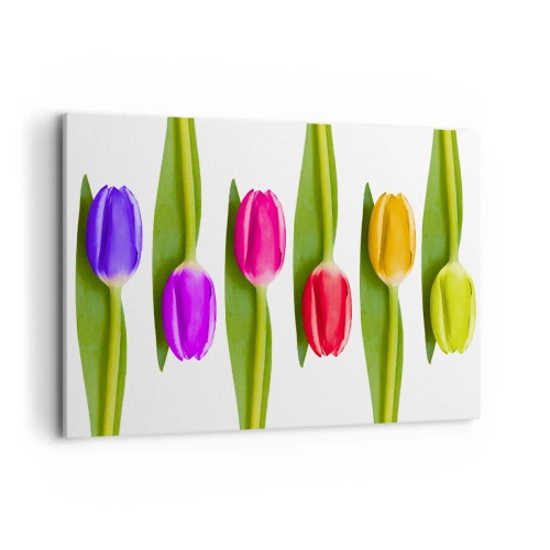 Schilderen op canvas - Regenboog compositie - 120x80 cm