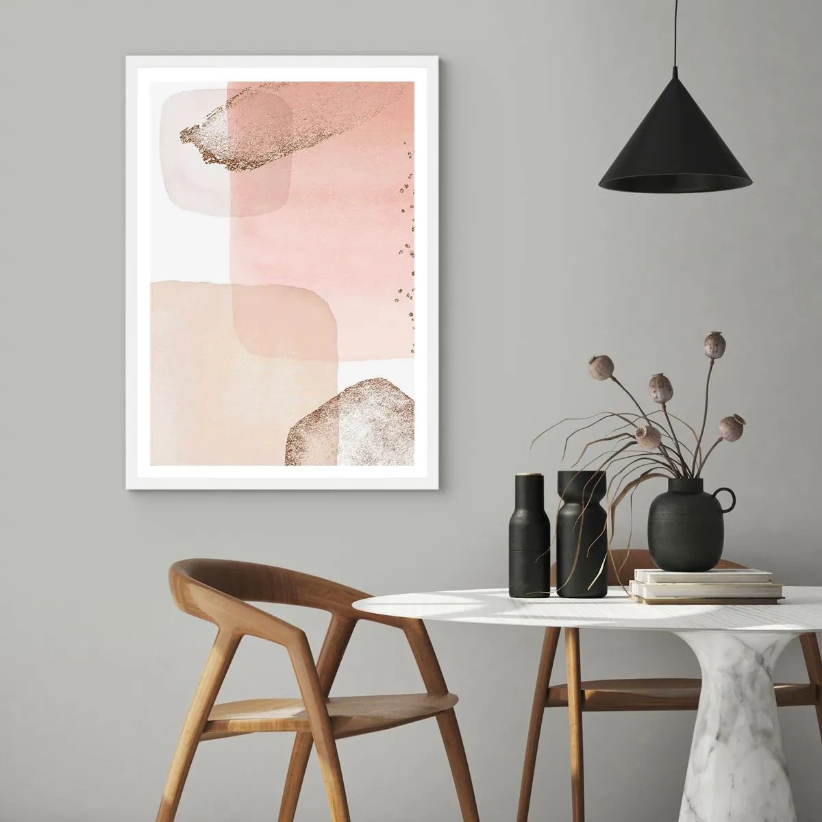 Poster in een witte lijst - Een blik door kleur - 61x91 cm