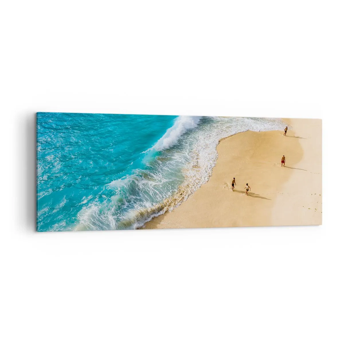 Schilderen op canvas - En dan de zon, het strand… - 140x50 cm